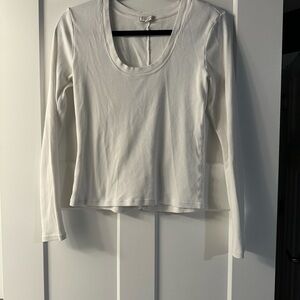 Z Supply White Long Sleeve Tee